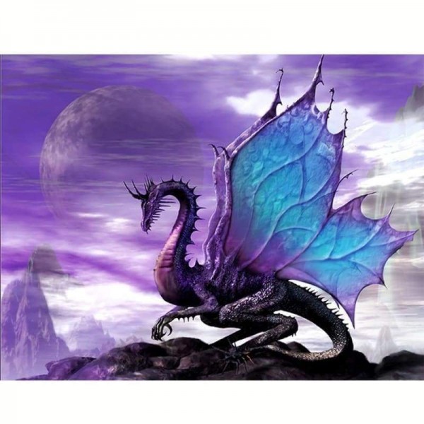 Volledige boor - 5D DIY Diamond Painting Kits Dream With Butterfly Wings Dragon