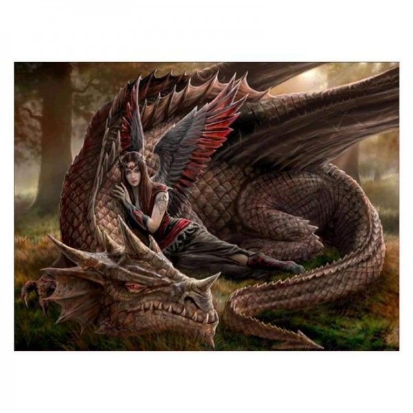 Volledige boor - 5D DIY Diamond Painting Kits Warm Beauty And The Dragon