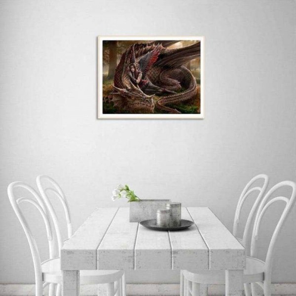Volledige boor - 5D DIY Diamond Painting Kits Warm Beauty And The Dragon