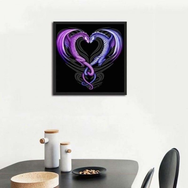 Volledige boor - 5D DIY Diamond Painting Kits Loving Dragons