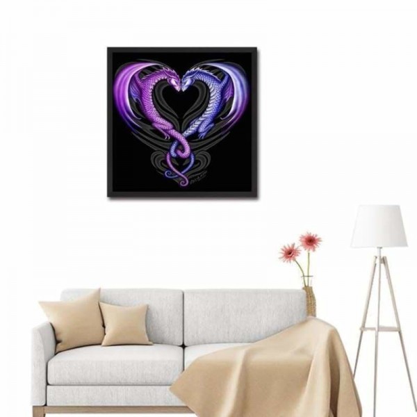 Volledige boor - 5D DIY Diamond Painting Kits Loving Dragons