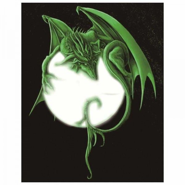 Volledige boor - 5D DIY Diamond Painting Kits Fantasy Green Dragon Baby