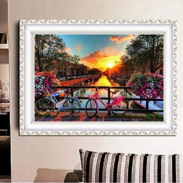 Volledige boor - 5D Diamond Painting Kits The Charming Town Sunset