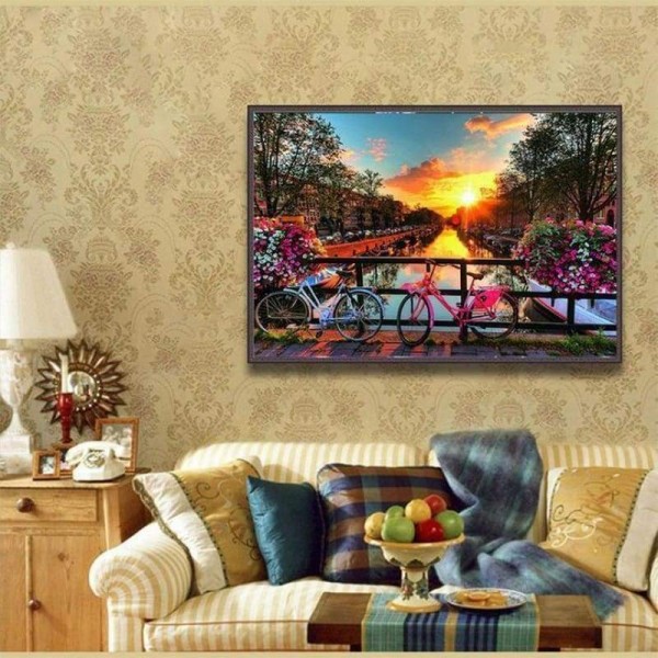 Volledige boor - 5D Diamond Painting Kits The Charming Town Sunset