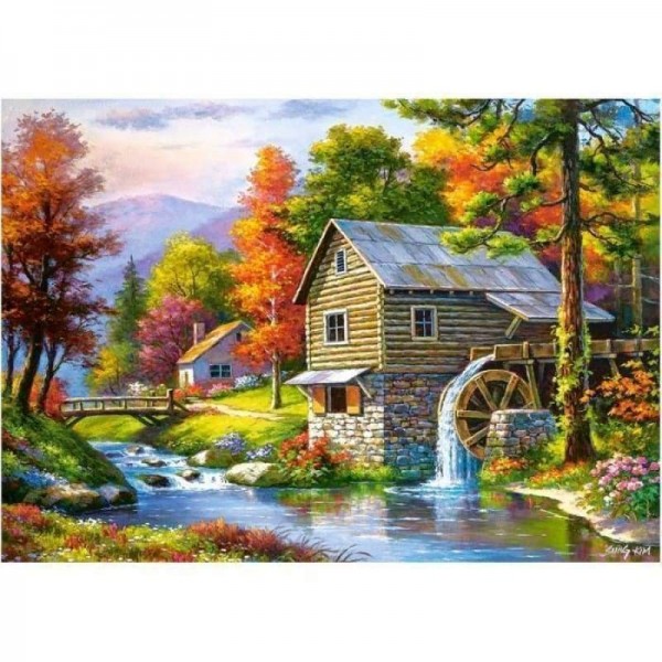 Volledige boor - 5D DIY Diamond Painting Kits Spring Handmade Beautiful Village