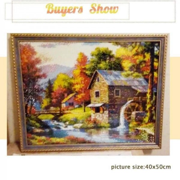 Volledige boor - 5D DIY Diamond Painting Kits Spring Handmade Beautiful Village