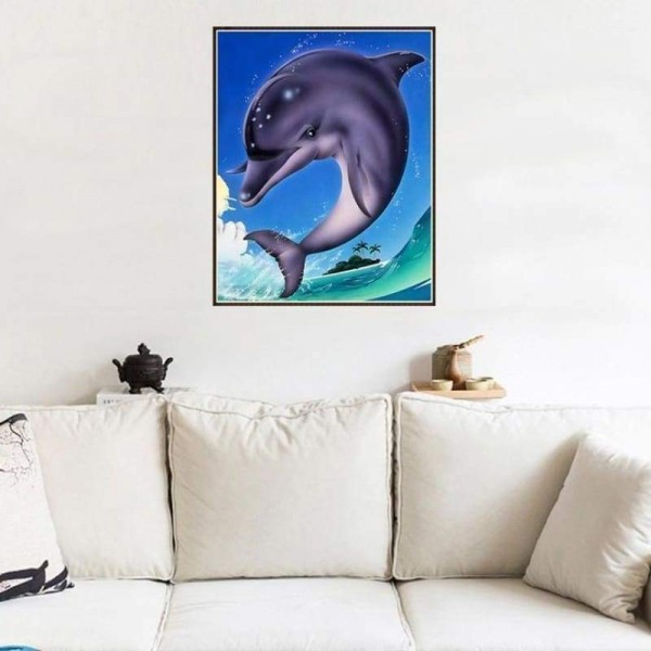 Volledige boor - 5D DIY Diamond Painting Kits Artistieke Cartoon Dolfijn