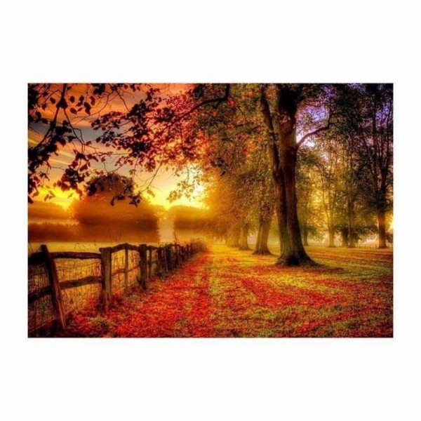 Volledige boor - 5D DIY Diamond Painting Kits Warm Charming Forest Dusk
