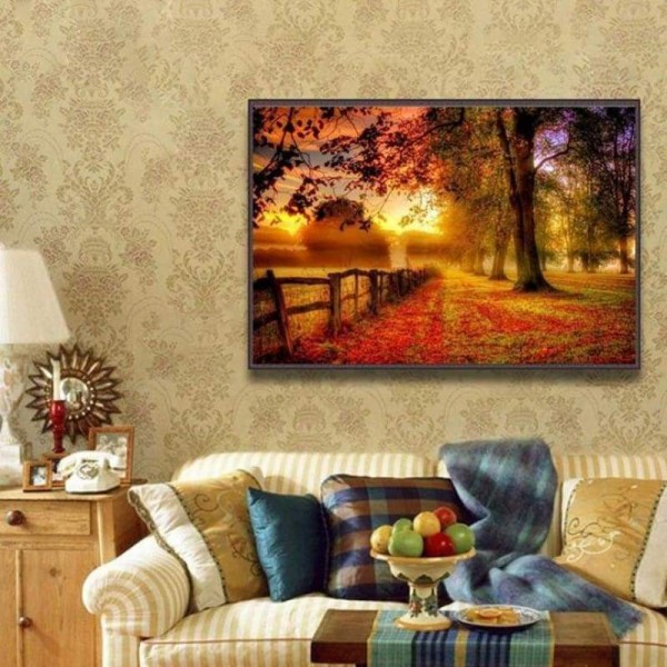 Volledige boor - 5D DIY Diamond Painting Kits Warm Charming Forest Dusk