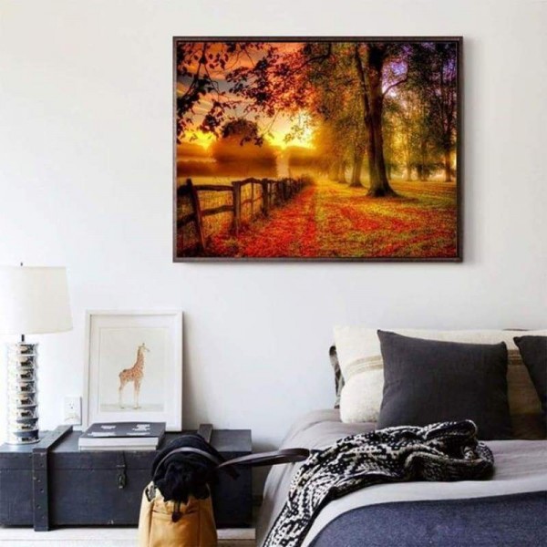Volledige boor - 5D DIY Diamond Painting Kits Warm Charming Forest Dusk