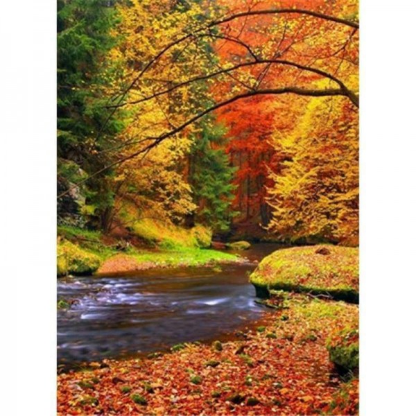 Volledige boor - 5D DIY Diamond Painting Kits Dream Landscape Forest Lake