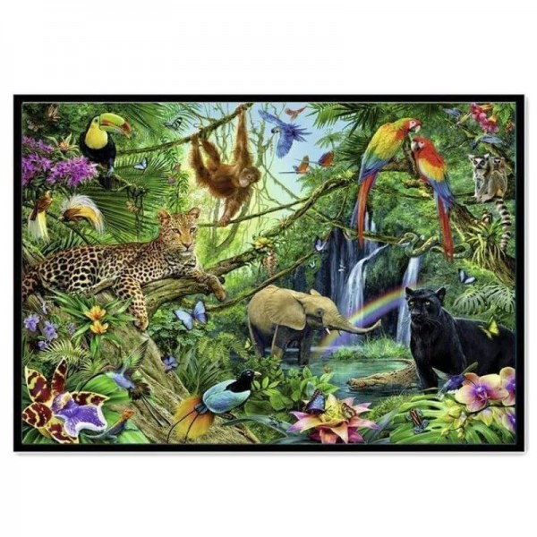 Volledige boor - 5D DIY Diamond Painting Kits Special Safari Wildlife in the Forest