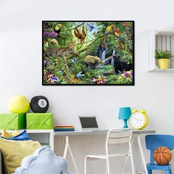 Volledige boor - 5D DIY Diamond Painting Kits Special Safari Wildlife in the Forest