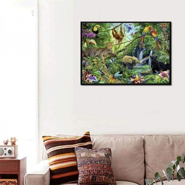 Volledige boor - 5D DIY Diamond Painting Kits Special Safari Wildlife in the Forest