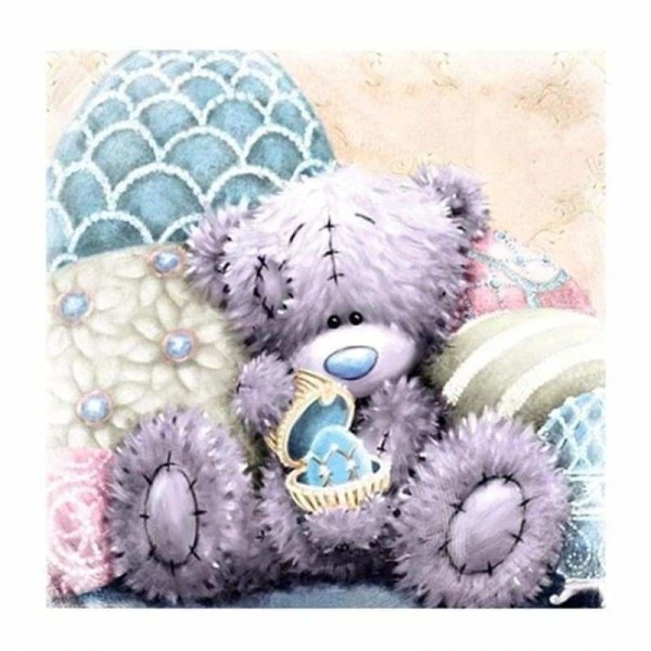 Volledige boor - 5D DIY Diamond Painting Kits Cartoon schattige beer aanwezig