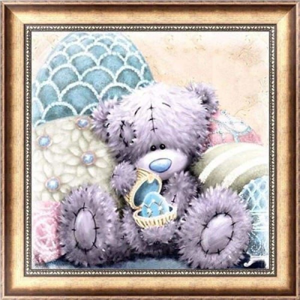 Volledige boor - 5D DIY Diamond Painting Kits Cartoon schattige beer aanwezig