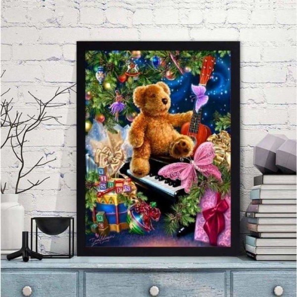 Volledige boor - 5D DIY Diamond Painting Kits Cartoon Christmas Teddy Bear