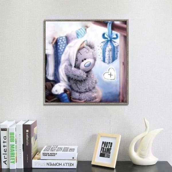 Volledige boor - 5D DIY Diamond Painting Kits Cartoon schattige beer aanwezig