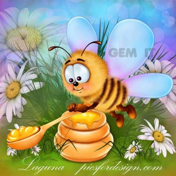 Honingbeer. Volledige boor diamant schilderij