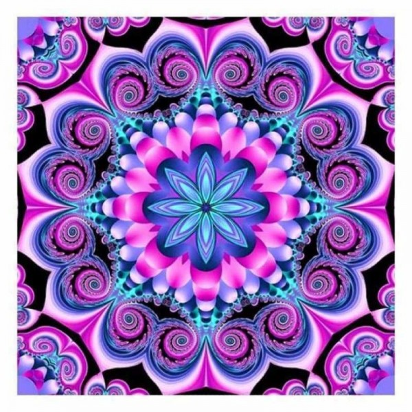Abstracten mandala roze kristal