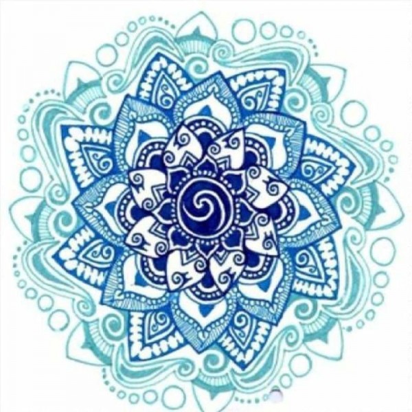 Blauwe mandala