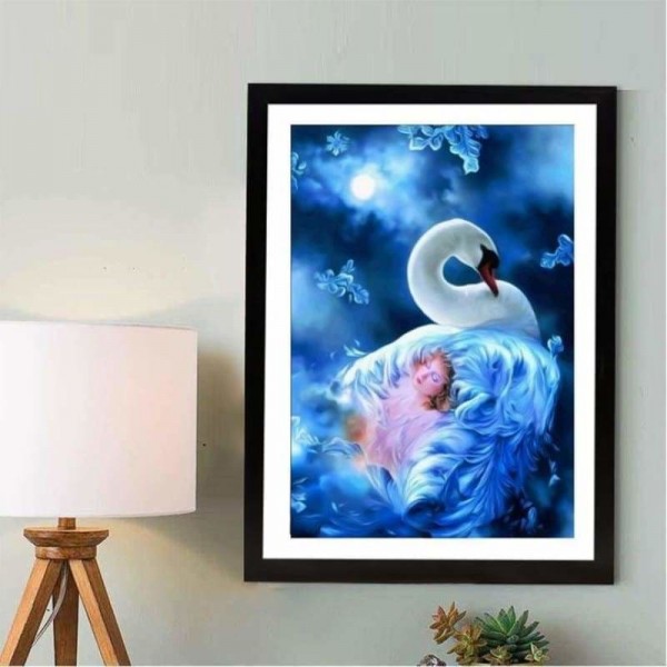 Fantasy zwaan en vrouw