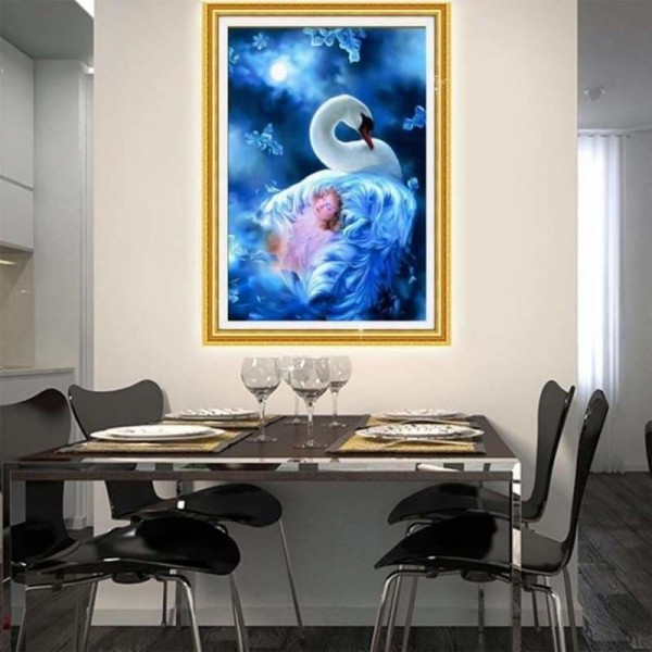 Fantasy zwaan en vrouw