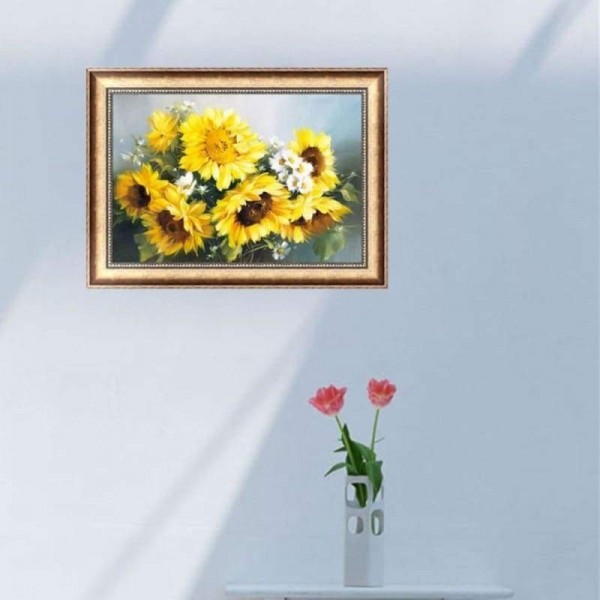 Volledige boor - 5D DIY Diamond Painting Kits Plant zonnebloemen
