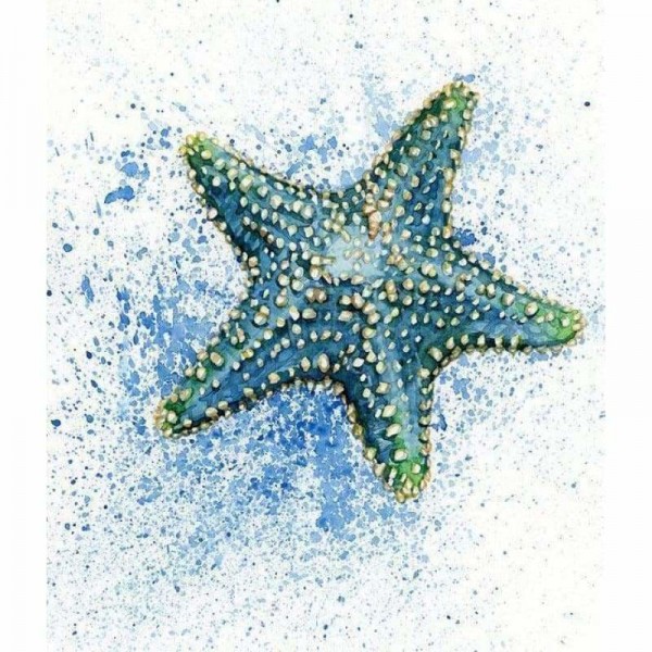Volledige boor - 5D DIY Diamond Painting Kits Cartoon Green Starfish