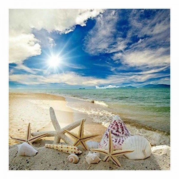 Volledige boor - 5D DIY Diamond Painting Kits Romantic Starfish Shell Beach Summer