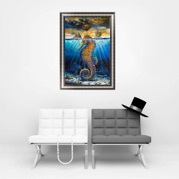 Volledige boor - 5D DIY Diamond Painting Kits Fantastic Cool Seahorse