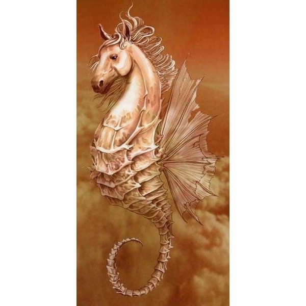 Volledige boor - 5D DIY Diamond Painting Kits Fantasy Seahorse in the Sky