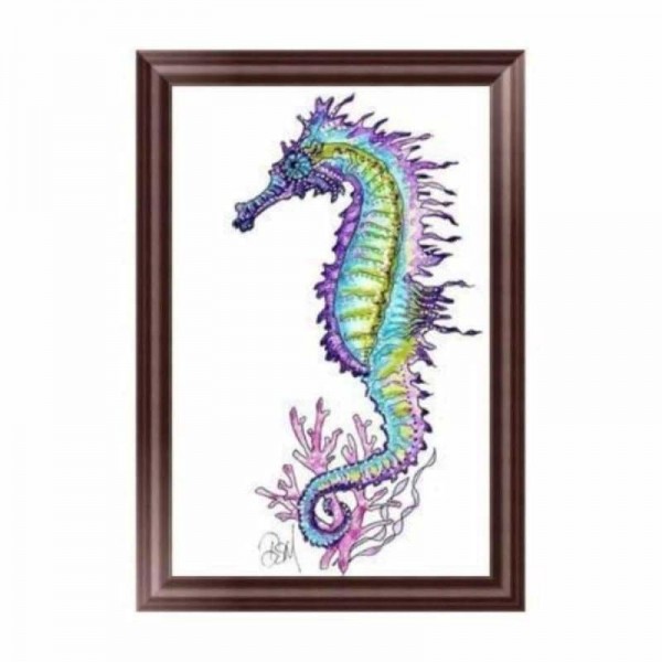 Volledige boor - 5D DIY Diamond Painting Kits Prachtig kleurrijk zeepaardje