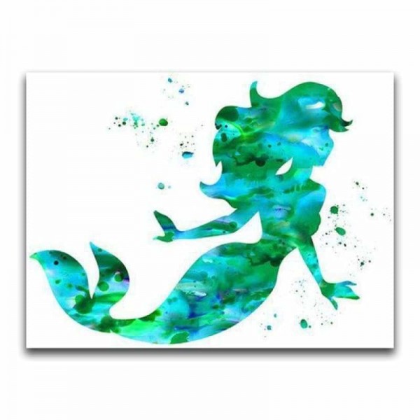 Blauw en groene zeemeermin
