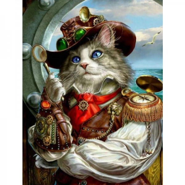 Cat At Sea-Volledige boor diamant schilderij-
