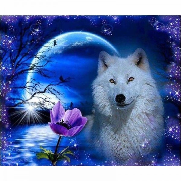 Wolf en bloem
