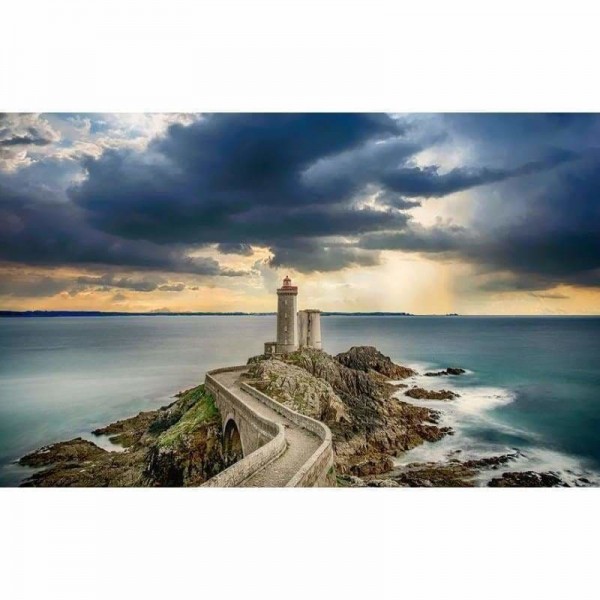 Vuurtoren - Diamant schilderij vol boor