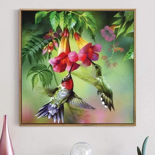 Nieuwe Hot Koop Borduurwerk Muur Decor Volledige Boor-5D Diy Diamant Schilderij Bloem En Vogel Kits