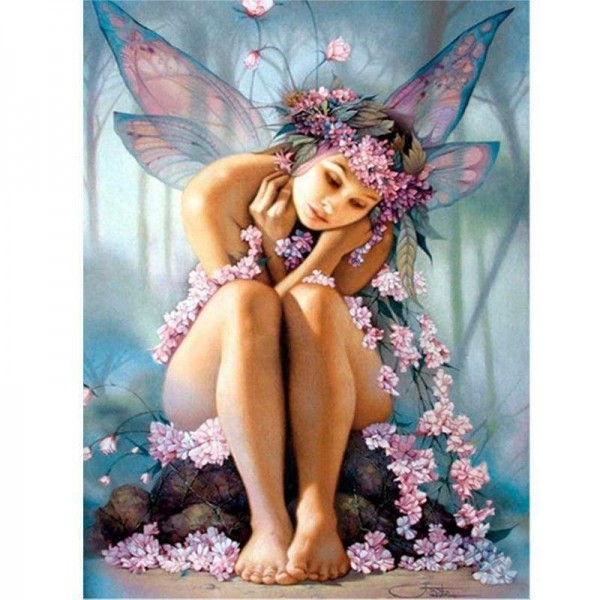 Volledige boor - 5D Diamond Painting Kits Butterfly Flowers Elf