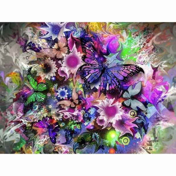 Butterfly Frenzy - Volledige boor Diamond Painting Abstract