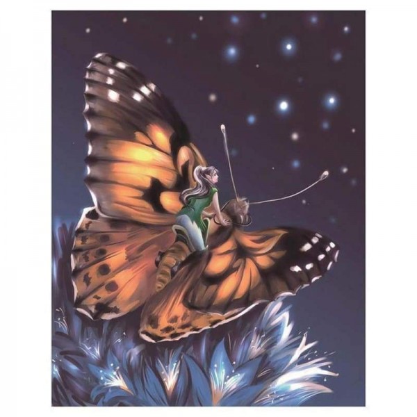 Volledige boor - 5D DIY Diamond Painting Kits Prachtige sterrenhemel Butterfly Beauty
