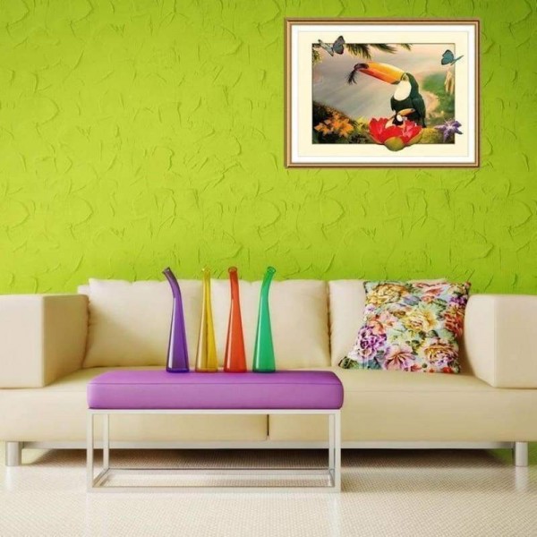 Volledige boor - 5D DIY Diamond Painting Kits Cartoon Cute Bird Butterfly