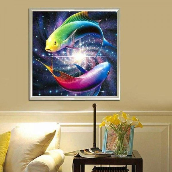 DOUBLE Full Vorm steentjes - 5D DIY Diamond Painting Kits Bedazzled Special Colorful Fish