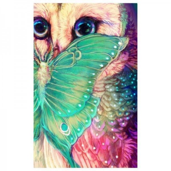 Volledige boor - 5D DIY Diamond Painting Kits Fantasy vlinder en uil