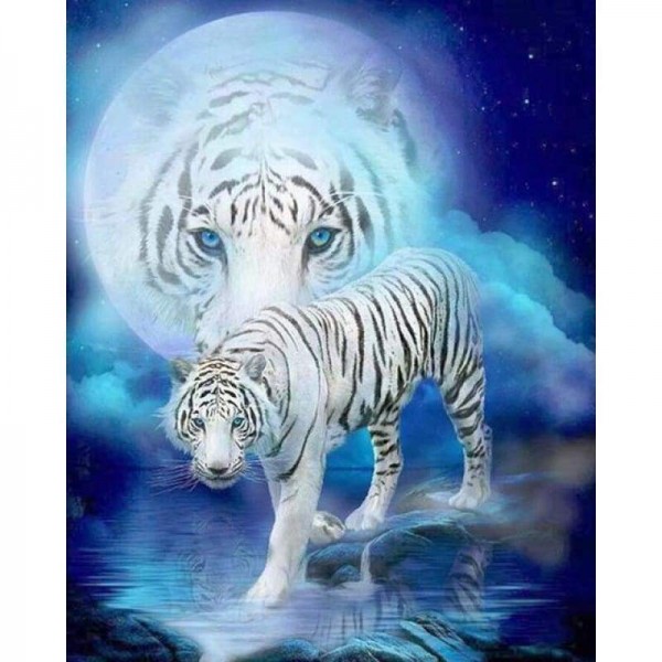 Volledige boor - 5D DIY Diamond Painting Kits Cartoon Dream Tiger