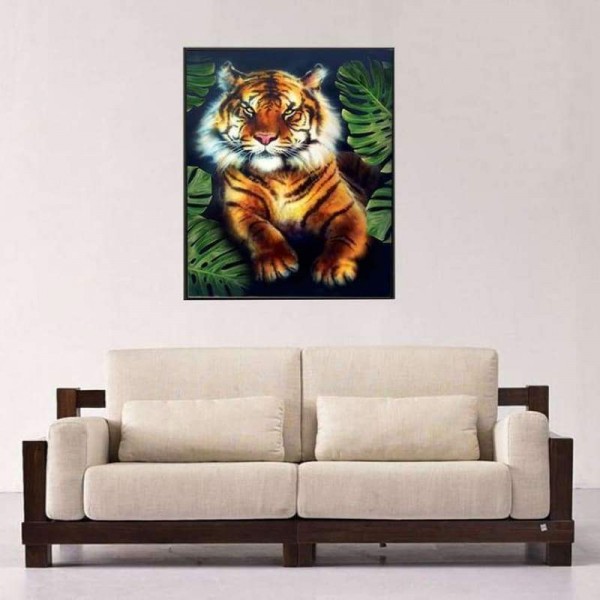 Volledige boor - 5D DIY Diamond Painting Kits Cartoon Animal Tiger
