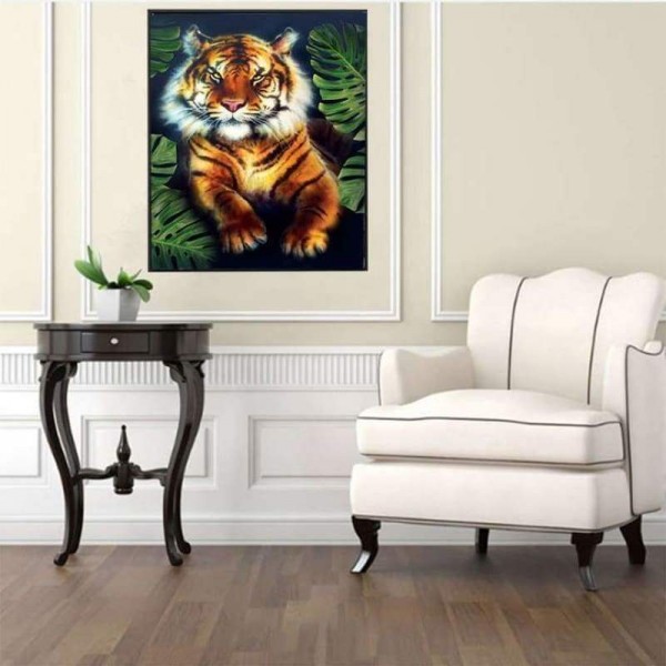 Volledige boor - 5D DIY Diamond Painting Kits Cartoon Animal Tiger