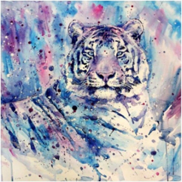 Volledige boor - 5D Diamond Painting Kits Watercoloured Animal Tiger