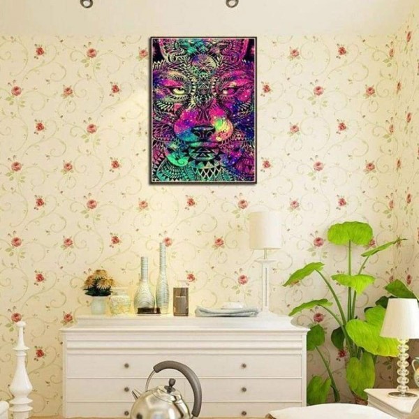 Volledige boor - 5D DIY Diamond Painting Kits Bedazzled Special Colorful Tiger