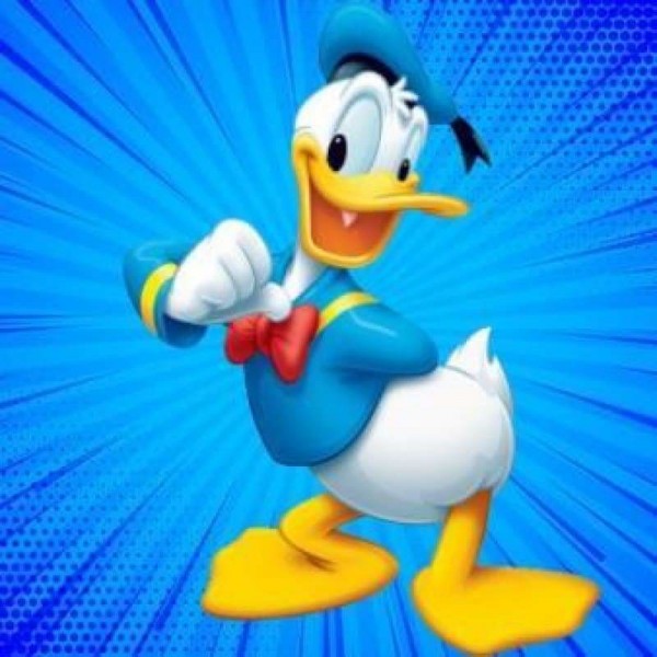 Donald Duck - Volledig te bewerken Diamanten Schilderij